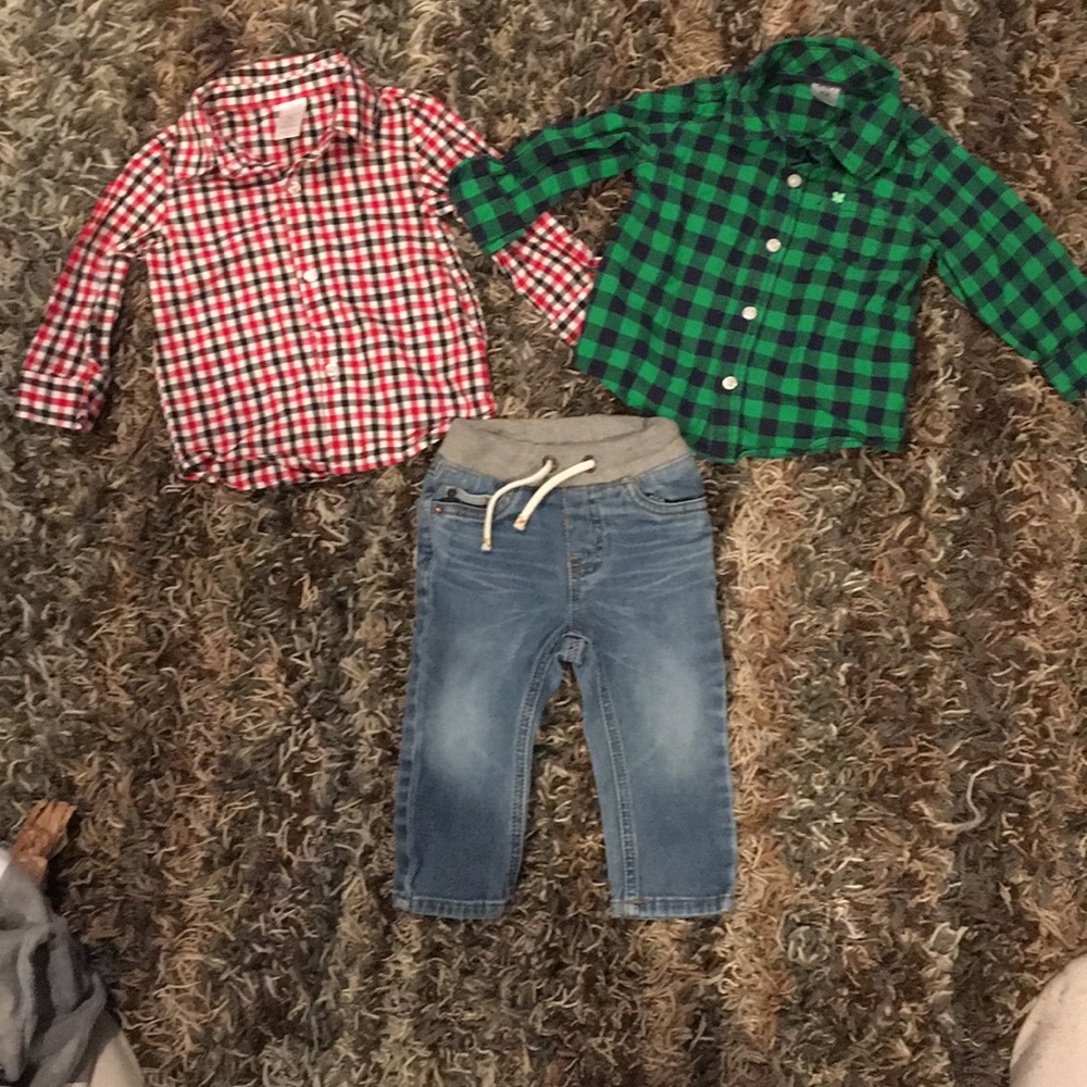 Infant 12 month flannels with jeans